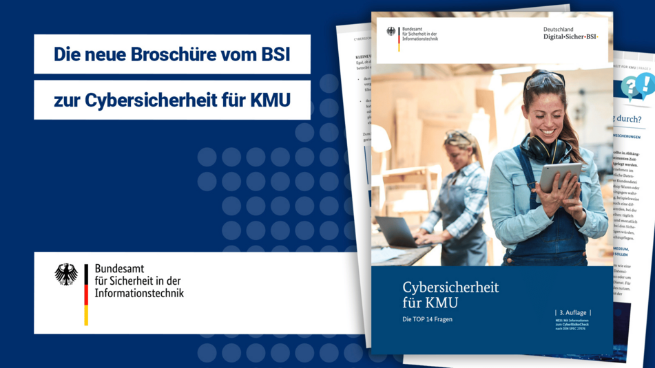 Abbildung der BSI-Broschüre "Cybersicherheit für KMU"